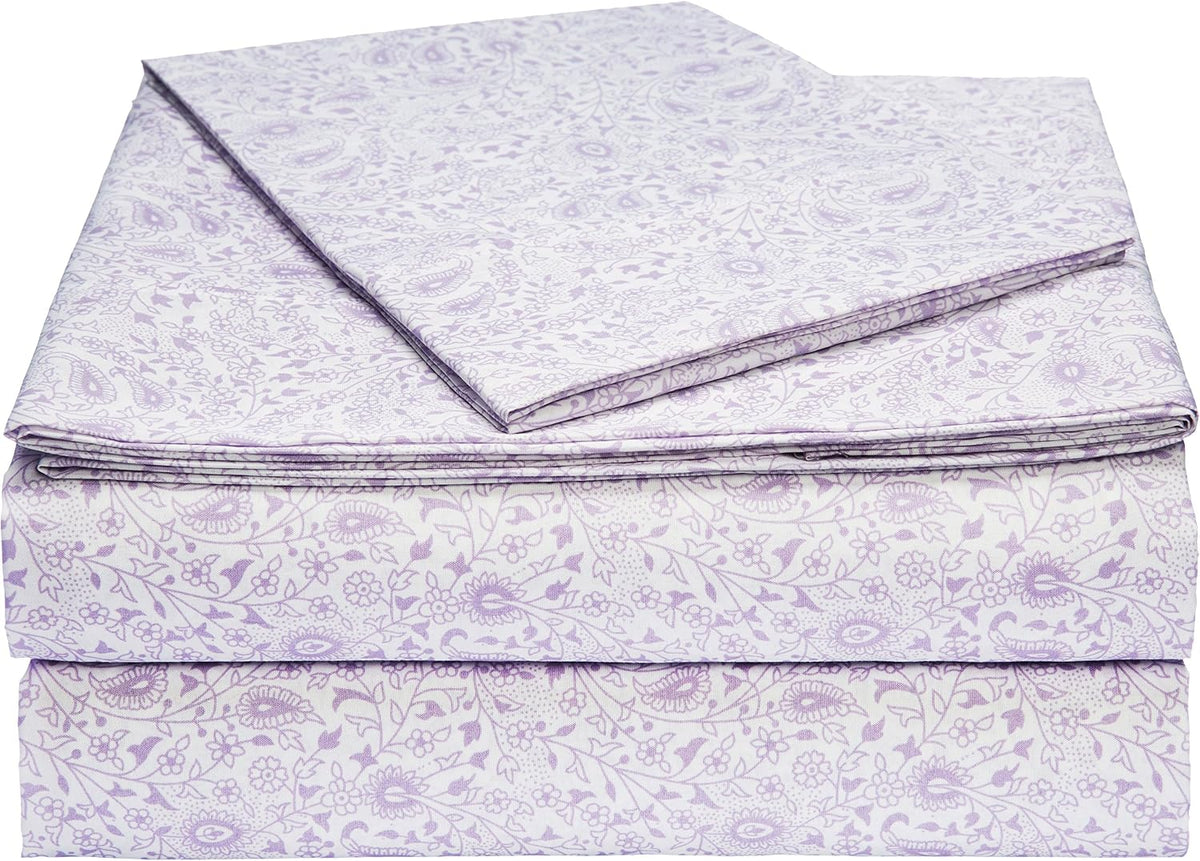 Amazon Basics Lightweight Super Soft Breathable Wrinkle-Resistant Microfiber 4-Piece Bed Sheet Set